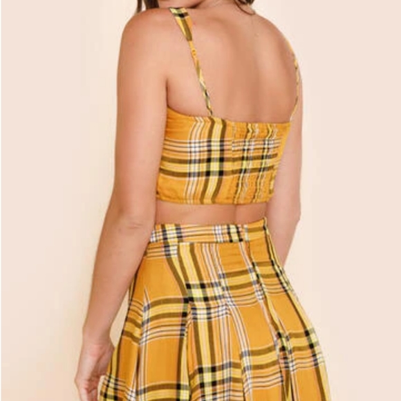 NWT Francesca's Dione Cropped Plaid Tank Top - Picture 4 of 5